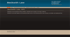 Desktop Screenshot of beckwithlaw.com